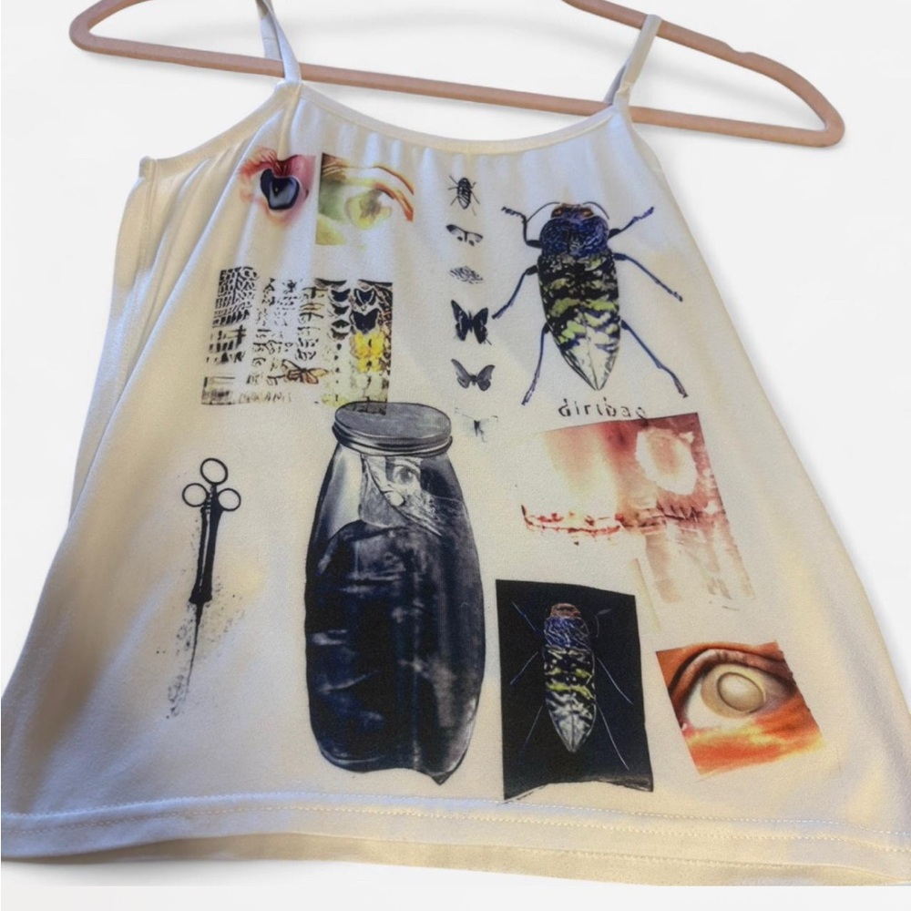 Unique insect tank top double sided
